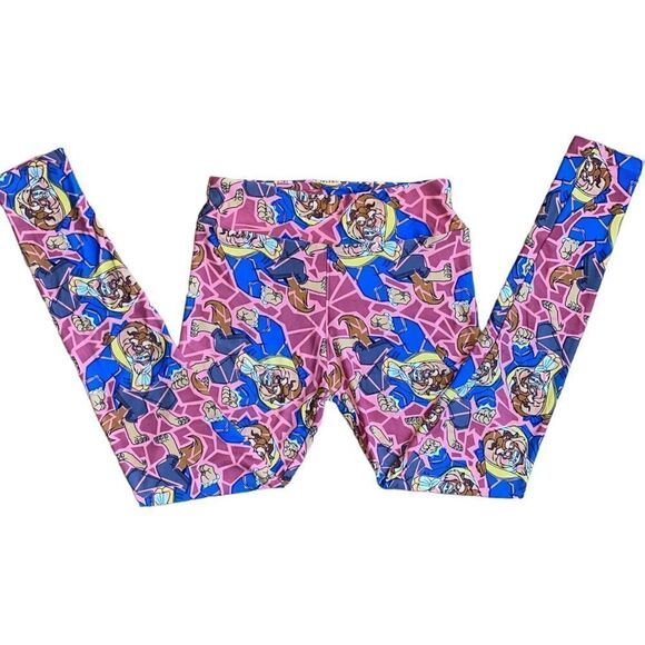 LuLaRoe Women’s One Size Disney Leggings • Beauty & The Beast Leisurewear NWOT - Picture 5 of 15